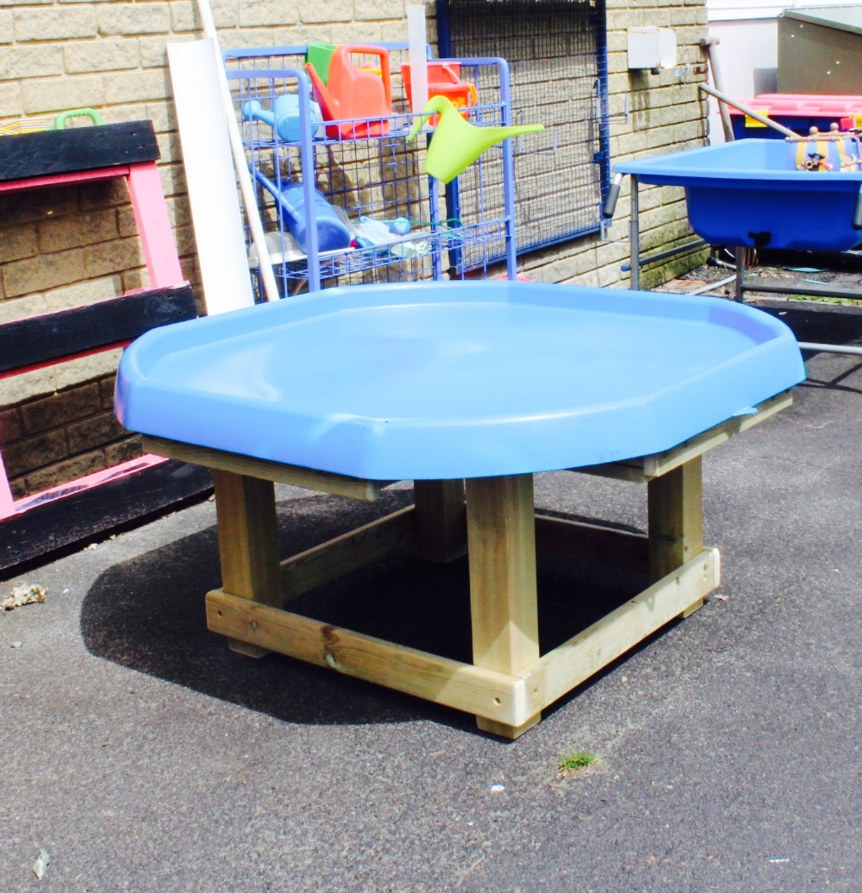 large wooden activity table