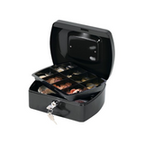 Q-Connect Cash Box 8 Inch Black
