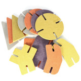 U-Nu 140 piece eco-friendly colourful wooden natural building and construction set