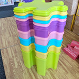 5 colourful Puzzle Shaped Storage Boxes and Stools for children, playrooms and nurseries