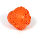 Four colorful domed rubber stamps for kids, perfect for arts and crafts projects and school activities. orange view