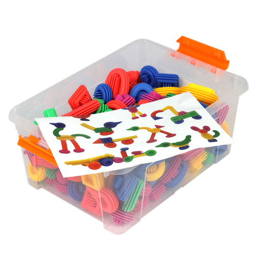 multicoloured and various ridge shapes  construction set for children and nurseries