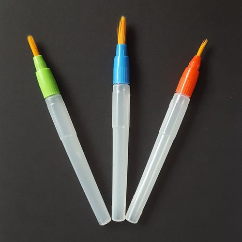 Refillable water paint brushes