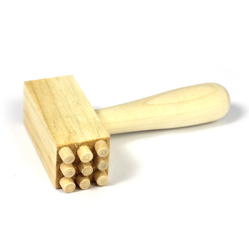 9 piece wooden pattern hammers & stampers for children and early years providers - stamp/hammer 2