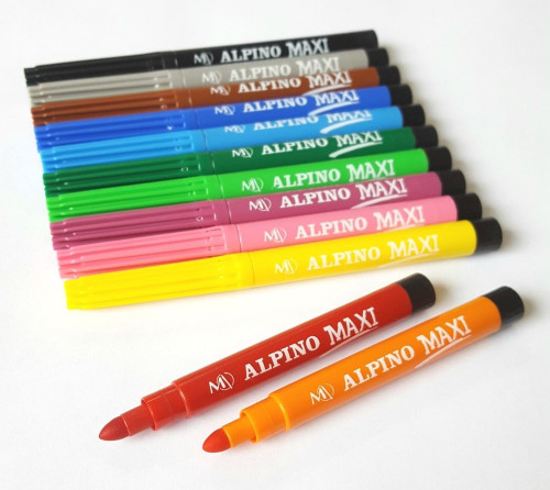 Children's Maxi Felt Tip Pens for Colourful Artwork and Writing Practice - colours view