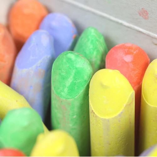 40 piece easy grip chunky chalks for children and early years providers - close up view