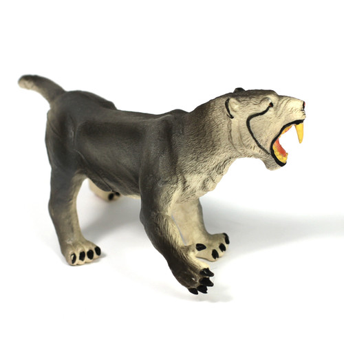 Realistic Sabre-Toothed Tiger and Woolly Mammoth Toy Set For Children - Main view