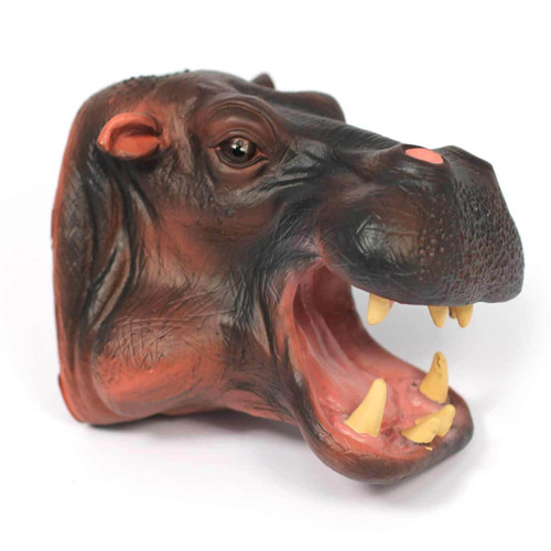 Realistic hippo animal hand puppet