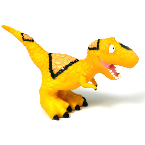 Rubber Yellow T-rex dinosaur toy - Right View