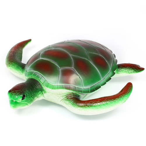 3 large and realistic small wordl turtle toys plus 3 toy eggs for children - medium turtle view