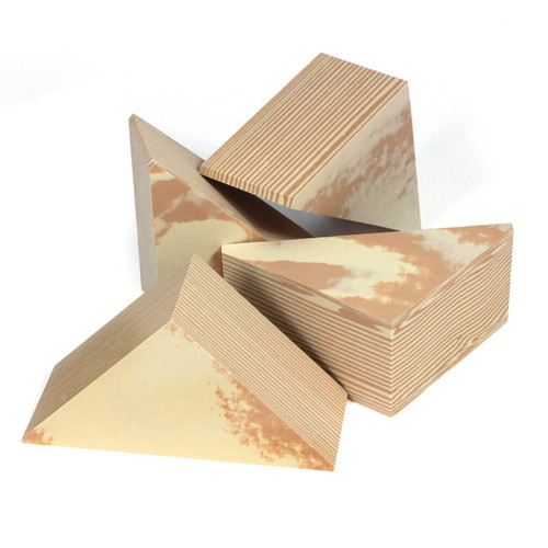 wood effect foam building triangles for children and nurseries - main view