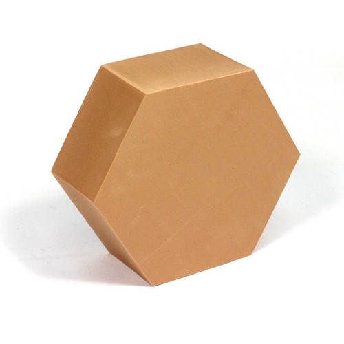 Red and Brown Hexagon Foam Building Blocks - 24 Pack for Creative Play - single foam block  view