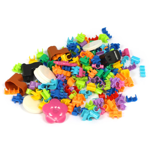 multi colouredmagnetic construction set pieces