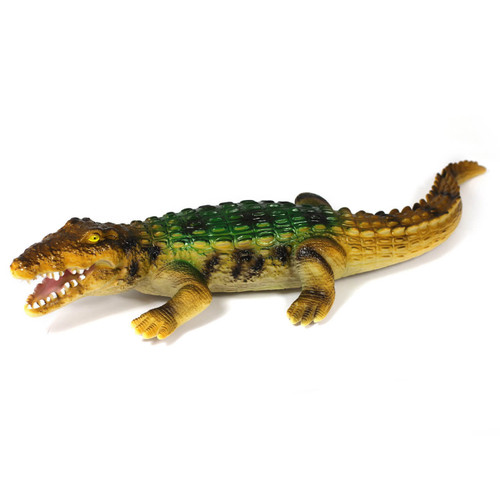 20 inch realistic crocodile toy - left side view