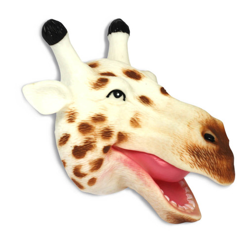 side view of giraffe hand puppet