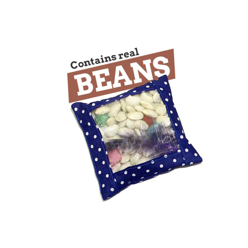 sensory bags containing real beans