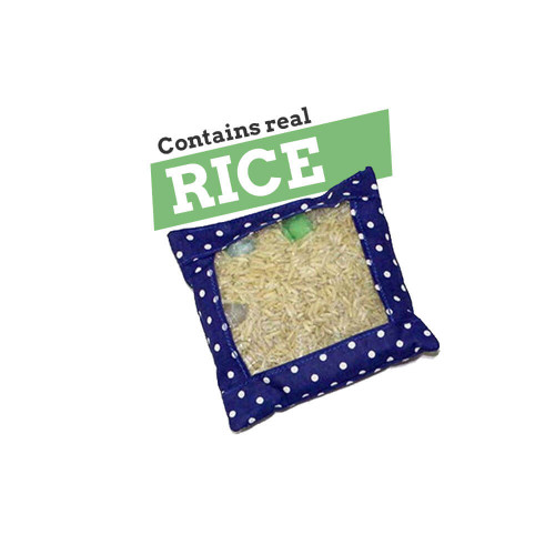 sensory bags containing real rice