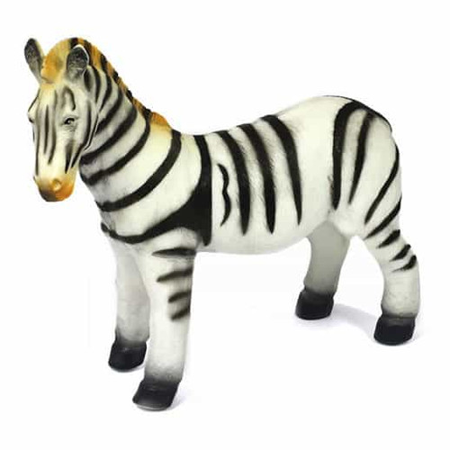 13 inch realistic small world large zebra animal toy for children and nursery schools - left view