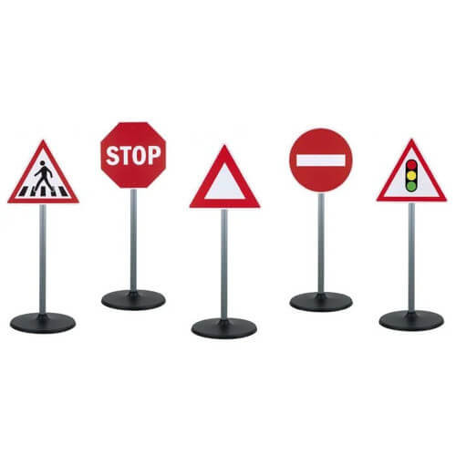 5pc childrens road safety traffic signs