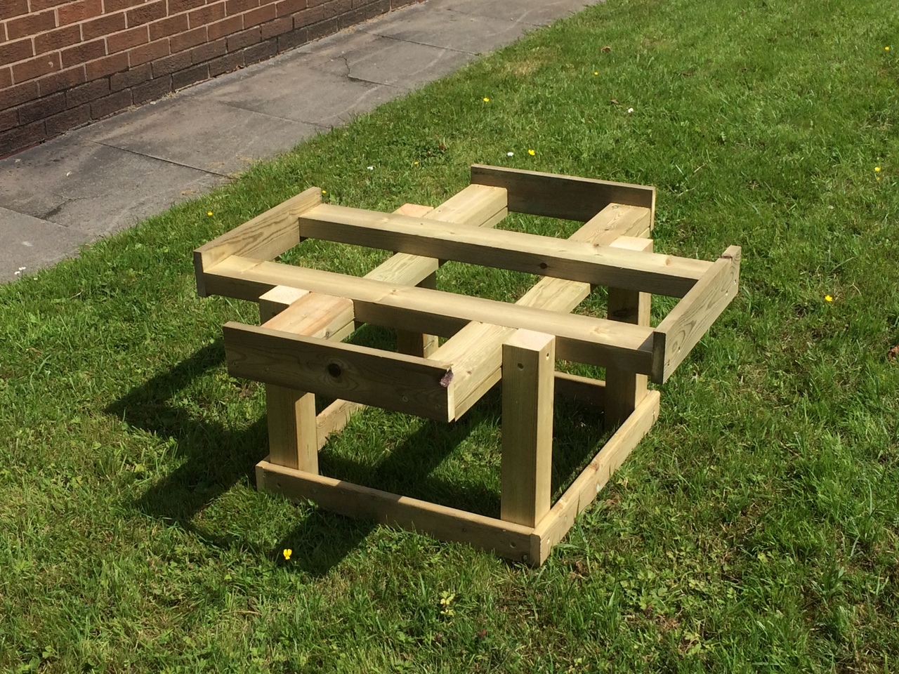 large wooden activity table