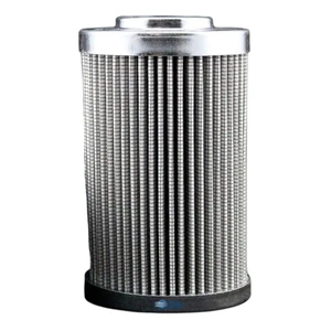 Hydac 0160D010BN3HC hydraulic filter replacement. Pleated filter, metal endcaps, top inlet.