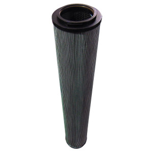 Hydac 2600R003BN3HC hydraulic filter replacement. Pleated filter with black end caps.