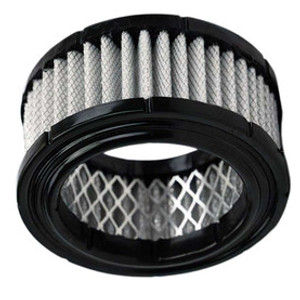 QUINCY 110377E075 air filter equivalent. Pleated air filter with inside wire mesh and black end caps.