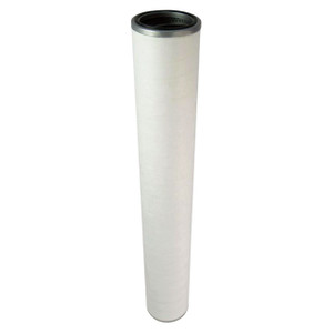 Jonell  JMG 318-CE-R gas separator filter. White filter media with metal end caps.