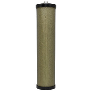 FS-Curtis CE9-40 filter replacement. Tight mesh media with black end caps and a bolt on top.