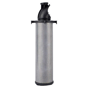 Domnick Hunter 035ACS adsorber coalescing filter replacement. Black end caps with a tall, rounded inlet on top.