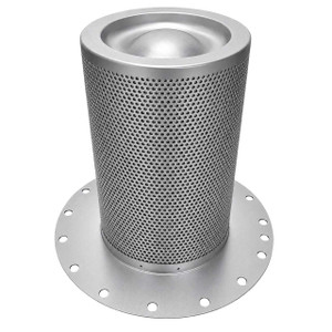 Liutech 2205-4904-16 air/oil separator replacement. Metal perforated body with large flange.