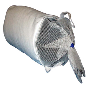 Oil water separator service kit is a white bag with black media inside and replaces Zeks SL300 oil/water separator.