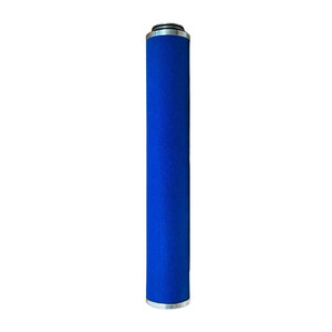 Aftermarket Ultrafilter / Donaldson 1C121280 coalescing filter element. Blue with metal endcaps.
