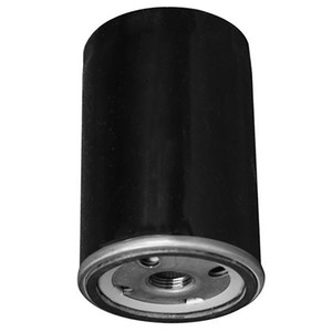 18-2058 oil filter for compressor. Black compressor oil filter with bottom thread and gasket shown.