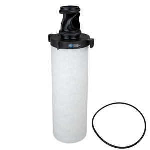 CP3040XL coalescing filter equivalent for Zander filter housing. White filter with black top inlet section and O-ring as shown.