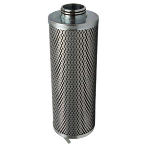 Quincy 144606-02 air oil separator equivalent. Metal perforations, top inlet and metal clip on bottom of filter separator.