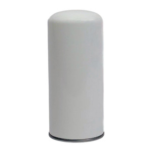 ATLAS COPCO 1625-7525-00 oil filter that is white in color. Spin-on style compressor oil filter.