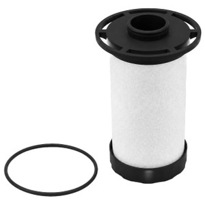 24242083 Coalescing Filter Equivalent for Ingersoll Rand. White filter media, black end caps with top ring, and O-ring.