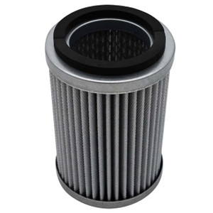 KS41-009 air filter with pleats, metal end caps, and black gasket.
