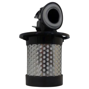 KPQD7+ activated carbon filter element replacement. Unique top inlet with gasket and perforated metal body.