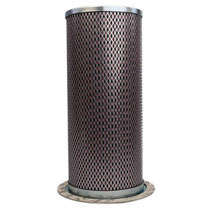 Donaldson P53-8650 air oil separator cross. Top hat style oil separator filter with staples shown on bottom flange.