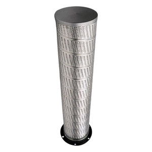 Johnson Controls 531B0100H02 oil filter equivalent. Metal filter with base on bottom.