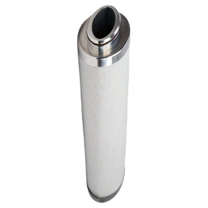 White air/oil separator with conical shape and top metal inlet with O-Ring. Replaces Sullair 2250160-845 filter separator.