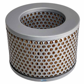 COMPAIR 00527306 air filter replacement. Metal body, mesh holes, with pleats.