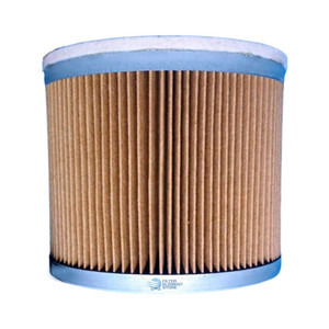 MANN FILTER C912 air filter element. Pleated filter, metal endcaps, with white felt on top endcap.