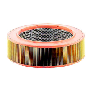 MANN Filter C30122 air filter. Aftermarket pleated air filter with double open ends and pink end caps.