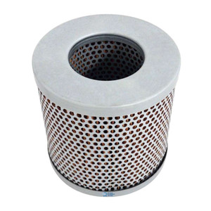 LEYBOLD VACUUM  71213283 Air Filter. Metal perforations surrounding pleated air filter with endcaps.