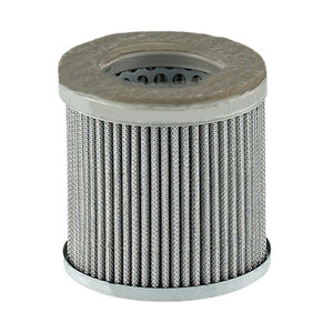 Becker Pump 909529 air filter with pleats, metal end caps, and felt on top.