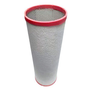 White air filter with pink end caps. Double open ended. Replaces 	2914-5018-00 filter for Atlas Copco.