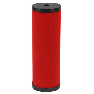 Ingersoll Rand 	39474762 coalescing filter. Red filter media, black end caps, small hole shown on top.